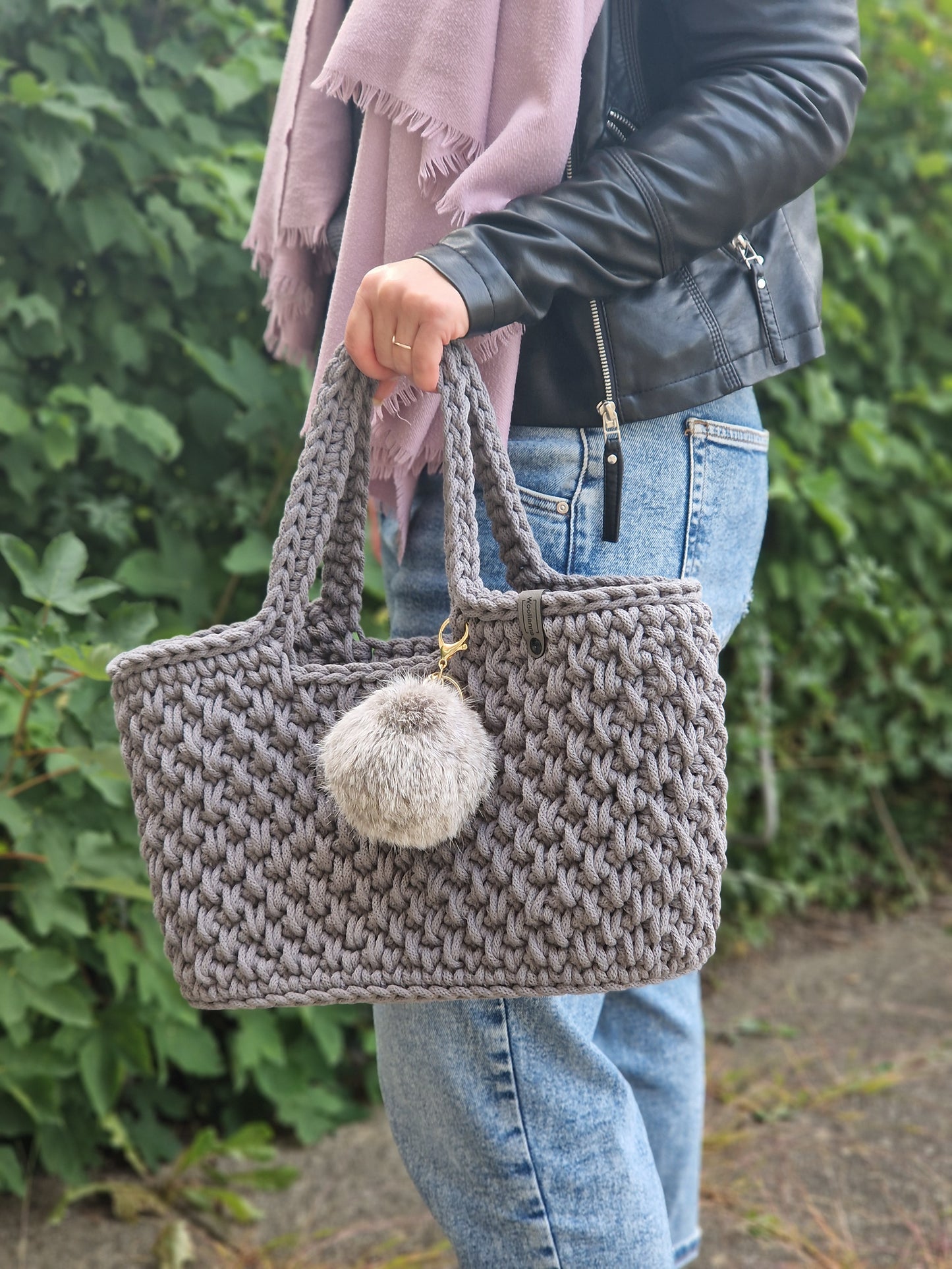Handmade Shopper in Stone