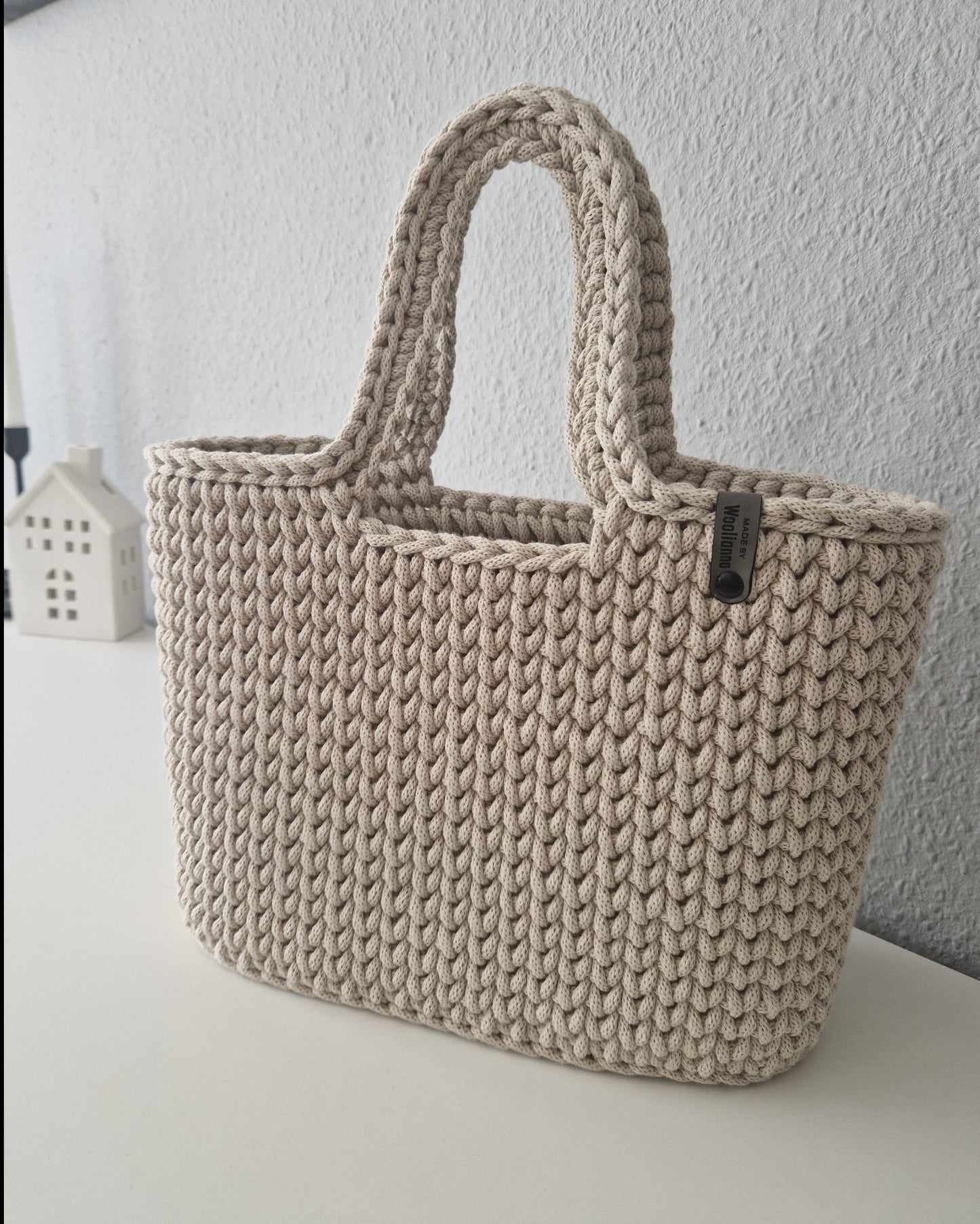 Handmade Shopper in Nude