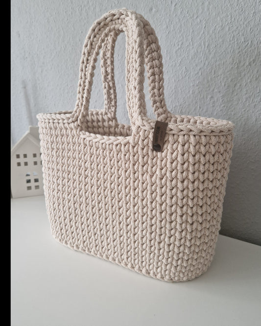 Handmade Shopper in Nude