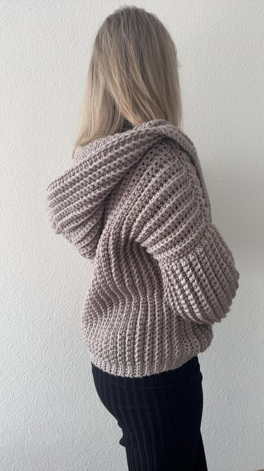 Chunky Cardigan in der Farbe Pearl