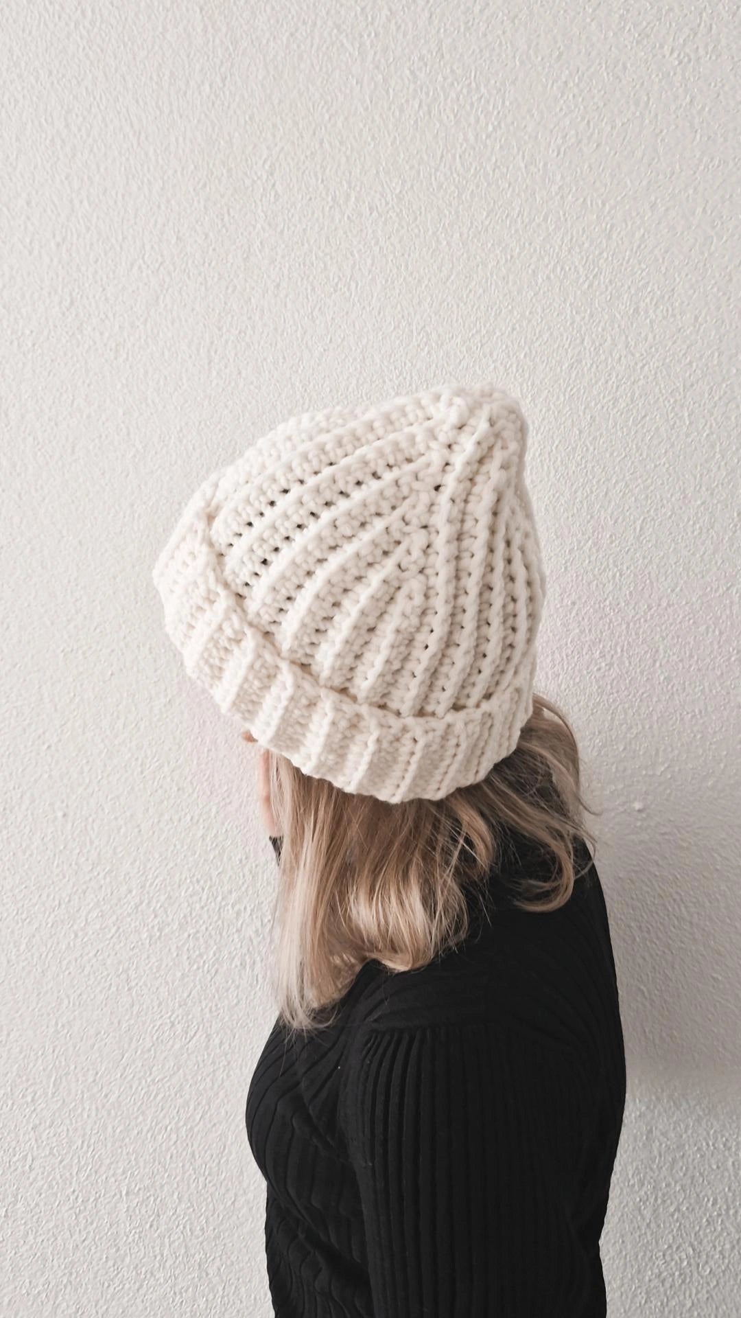 Chunky Beanie in Weiss