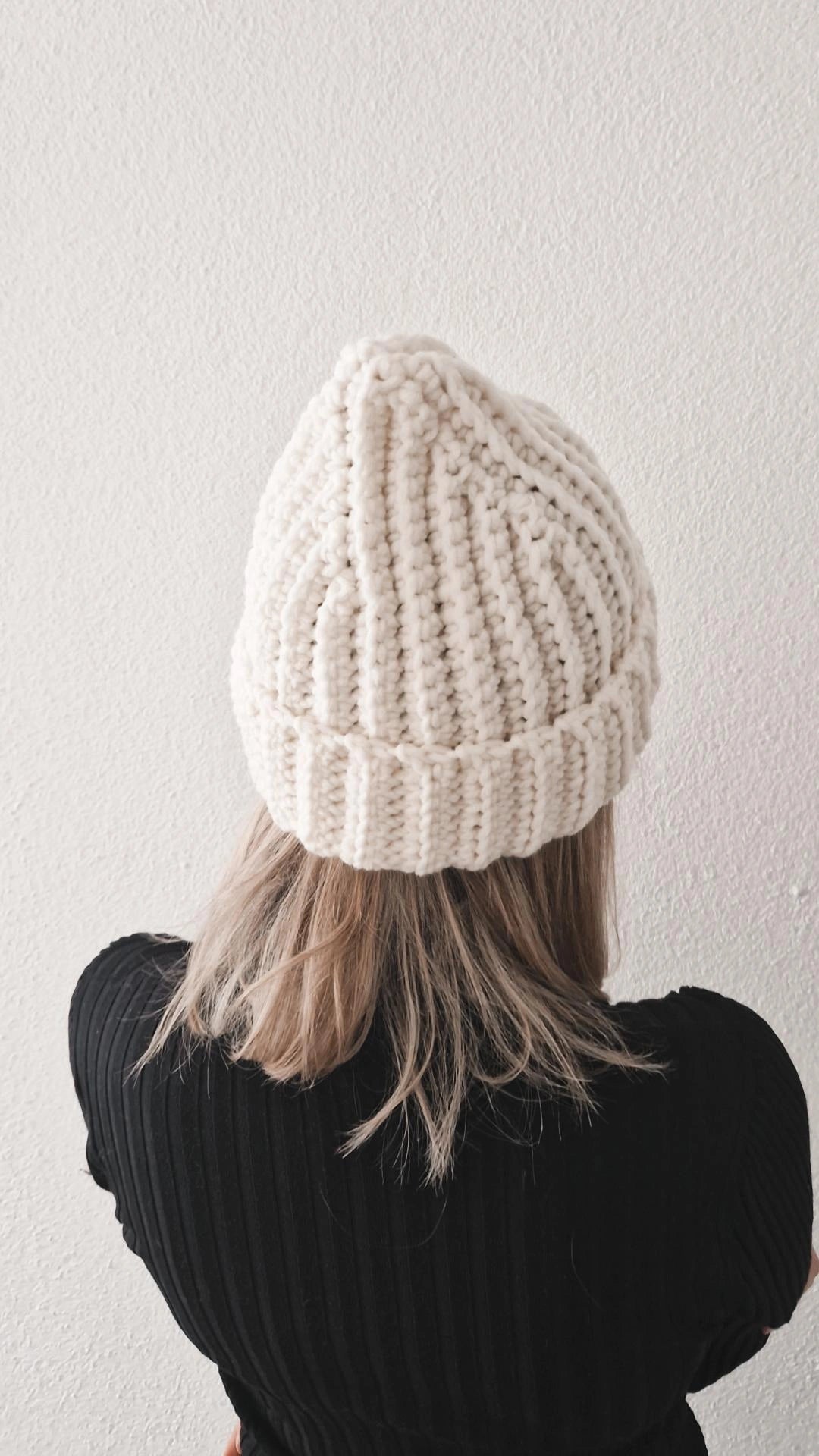 Chunky Beanie in Weiss